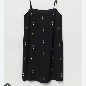 H&M Appliquéd Slip Dress